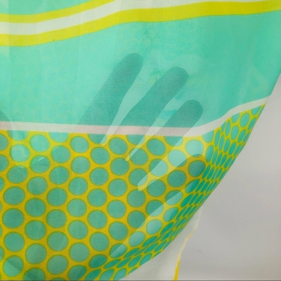 Tacera sheer blouse Button up with tie front - Picture 12 of 12